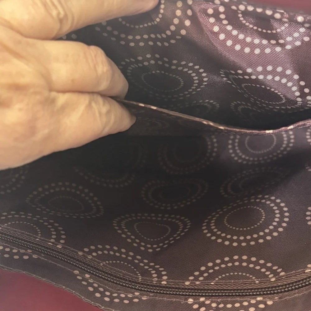 Franklin Covey Shoulder Bag Tote Burgundy Lap Top Multi-Compartment Career Work